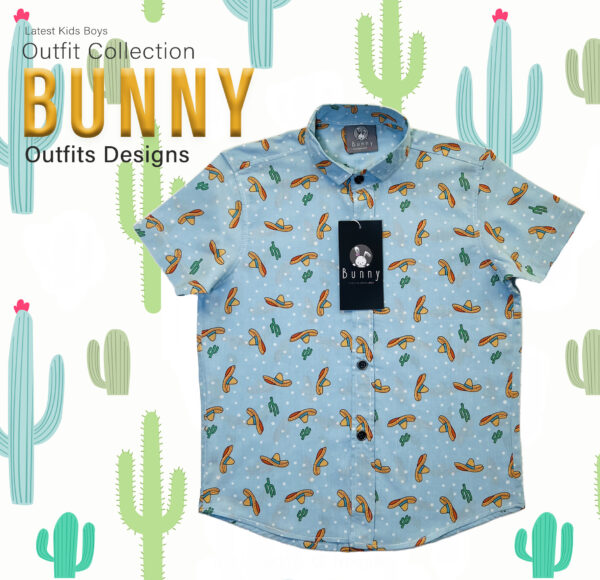 Bunny Boys’ Cactus & Hat Print Shirt