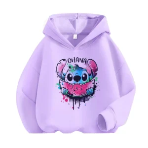 Unisex Kids Cool Cartoon Stitch Hoodie Children Jersy - Image 2
