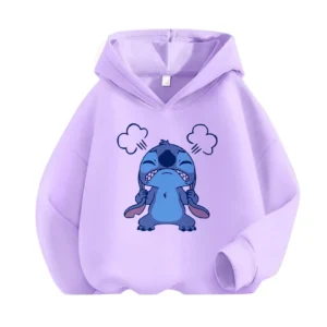 Unisex Kids Cool Cartoon Stitch Hoodie Children Jersy - Image 5