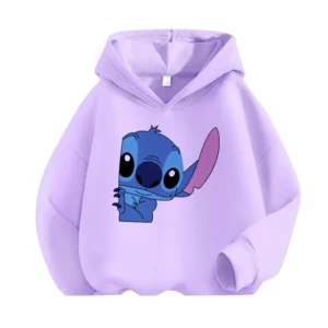 Unisex Kids Cool Cartoon Stitch Hoodie Children Jersy