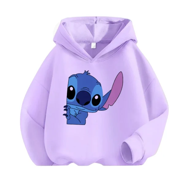 Unisex Kids Cool Cartoon Stitch Hoodie Children Jersy