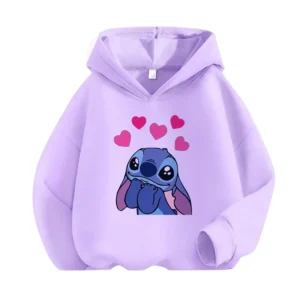 Unisex Kids Cool Cartoon Stitch Hoodie Children Jersy - Image 4