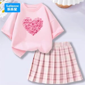 Baby Girls Cartoon Bear T-shirt + Pleated Skirt - Image 10