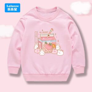 Cotton Sweatshirt Print Long Sleeve Shirts For Kids - Image 9