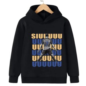 Messi Printed Children's Hooded Hoodie Plus Velvet Sweatshirt Casual Sportswear Pullover Black Top Boy and Girl Kid Baby Clothes - Image 15