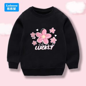 Cotton Sweatshirt Print Long Sleeve Shirts For Kids - Image 5