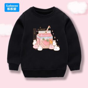 Cotton Sweatshirt Print Long Sleeve Shirts For Kids - Image 6