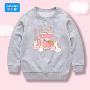Cotton Sweatshirt Print Long Sleeve Shirts For Kids - Image 7