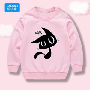 Cotton Sweatshirt Print Long Sleeve for Girls
