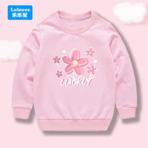 Cotton Sweatshirt Print Long Sleeve Shirts For Kids - Image 4