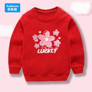 Cotton Sweatshirt Print Long Sleeve Shirts For Kids - Image 8