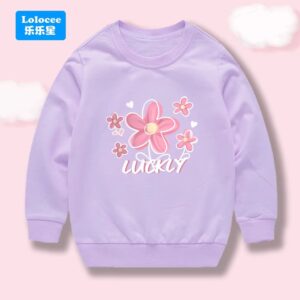 Cotton Sweatshirt Print Long Sleeve Shirts For Kids - Image 2
