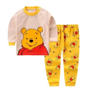 Winnie Pooch baby Piece Set Toddler Boys Girls Long Sleeved Tops & Pants Pajamas