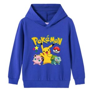 Outdoor Sports Long Sleeve , Pikachu Prints For Boys and Girls - Image 3